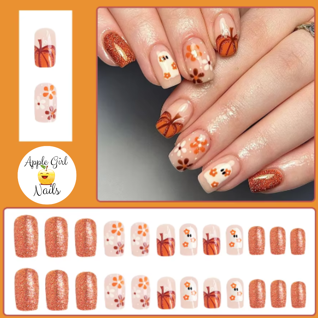 Pumpkin Patch Press On Nails