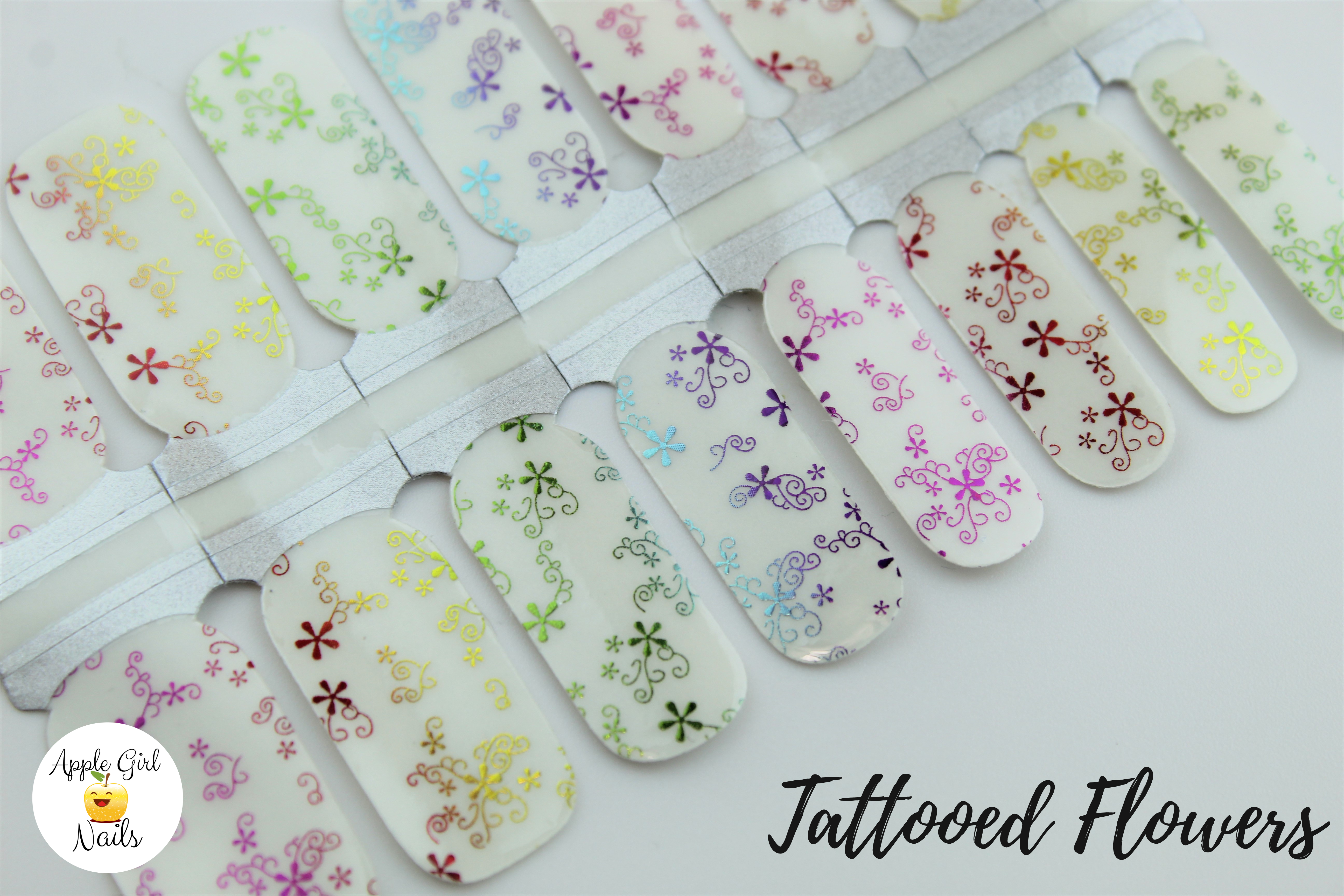 Tattooed Flowers - Transparent Strips