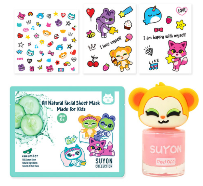Spa Gift Kit Funny Koko in Light Pink - Water Based Polish